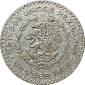 メキシコ１ペソ（低品位） - 画像2